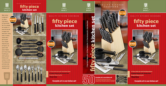 Photo Composite Kitchen Cutlery Packaging