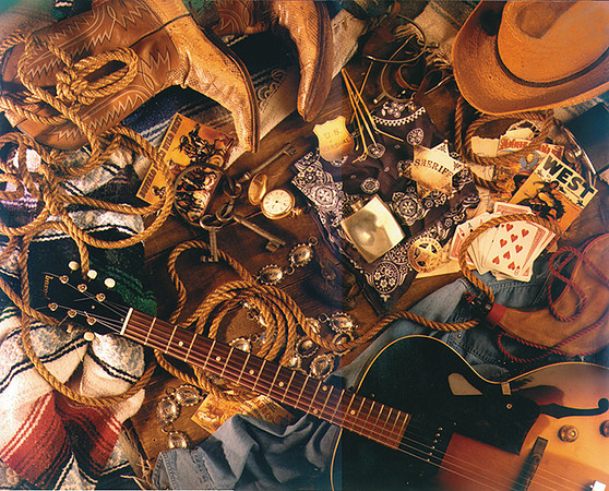 Antique Vintage Western Montage Traditional Retouching Photography-Before