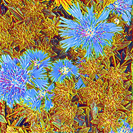 Blue Flower Abstract-8228