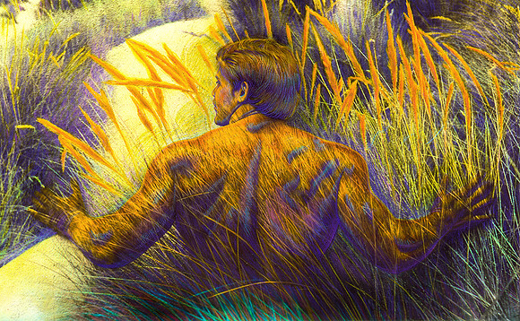 Male Digitally Enhanced Composite Fantasy Surreal Photo Illustration